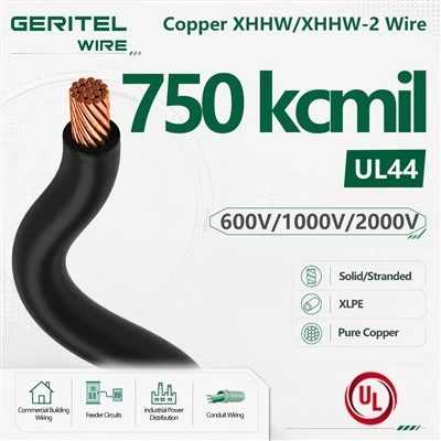 750 Kcmil XHHW/XHHW-2 Wire Adeiladu Copr – Cynhwysedd Uchel Iawn ar gyfer Galwadau Pŵer Eithafol